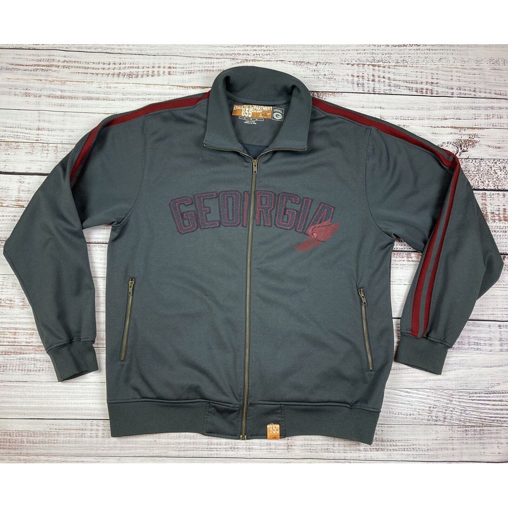 Vtg Nike Athletic Dept Georgia Bulldogs UGA‎ Varsity Track Jacket Patch Sz XL